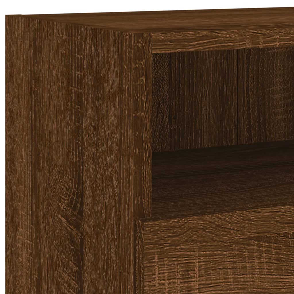 Comodă TV de perete, stejar maro, 100x30x30 cm lemn prelucrat GartenMobel Dekor