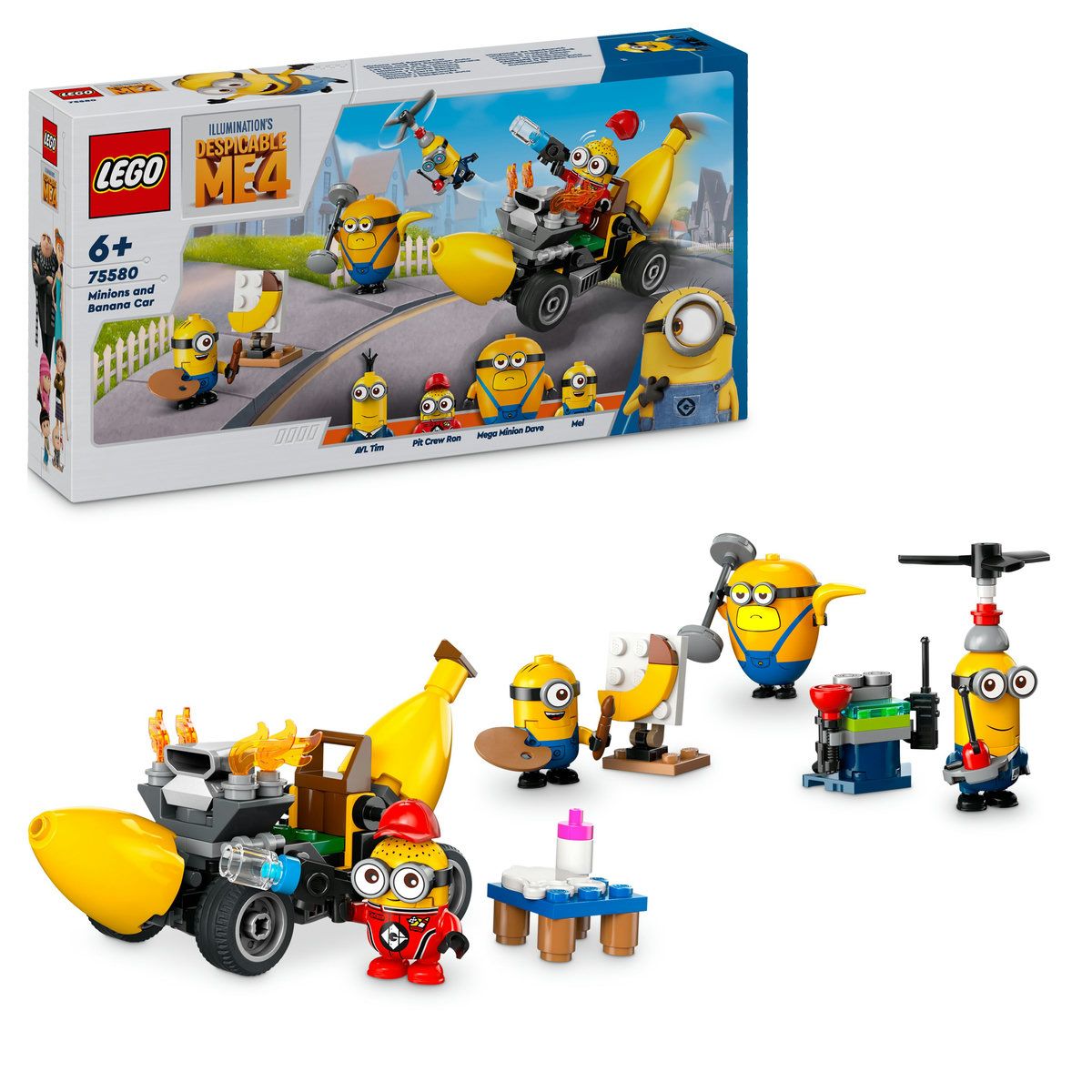 LEGO DESPICABLE ME4 MINIONII SI MASINA BANANA 75580 SuperHeroes ToysZone