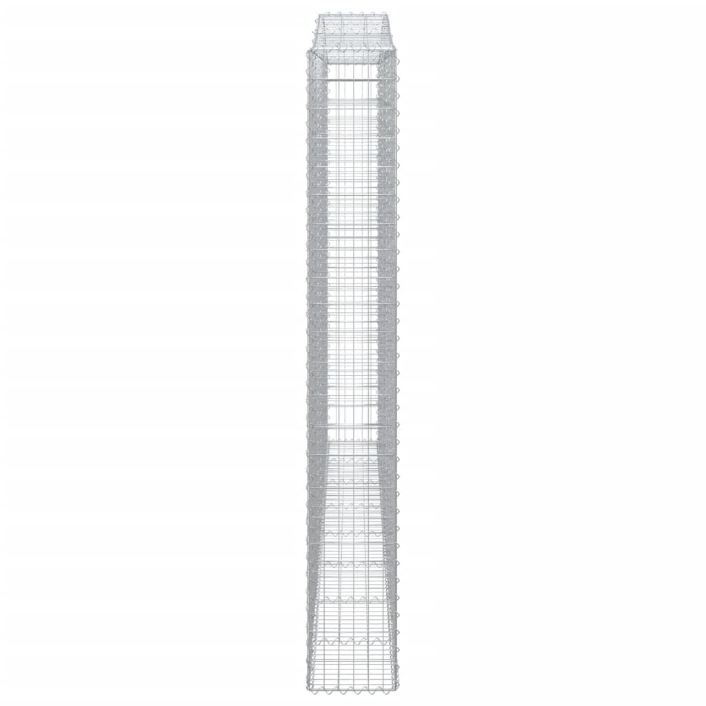 Coșuri gabion arcuite, 6 buc, 400x30x220/240cm, fier galvanizat GartenMobel Dekor