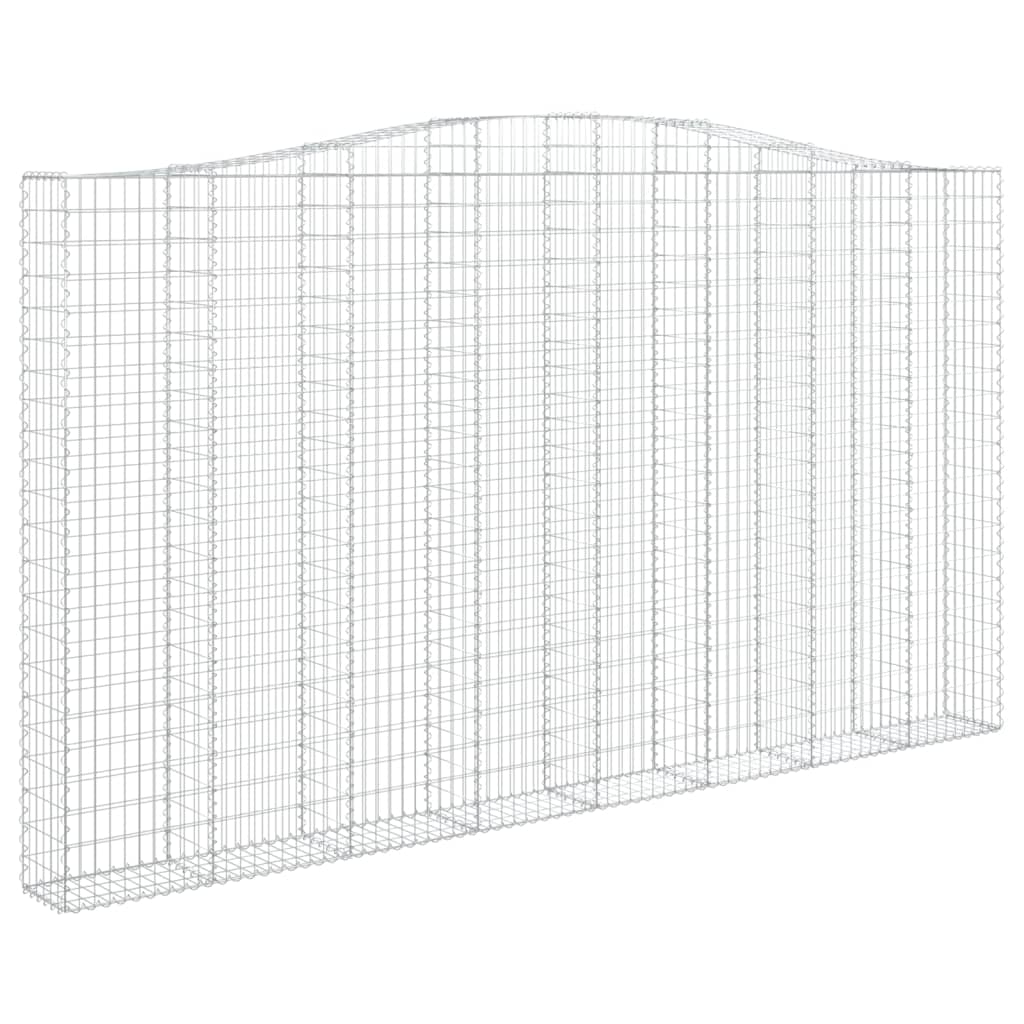 Coșuri gabion arcuite, 6 buc, 400x30x220/240cm, fier galvanizat GartenMobel Dekor