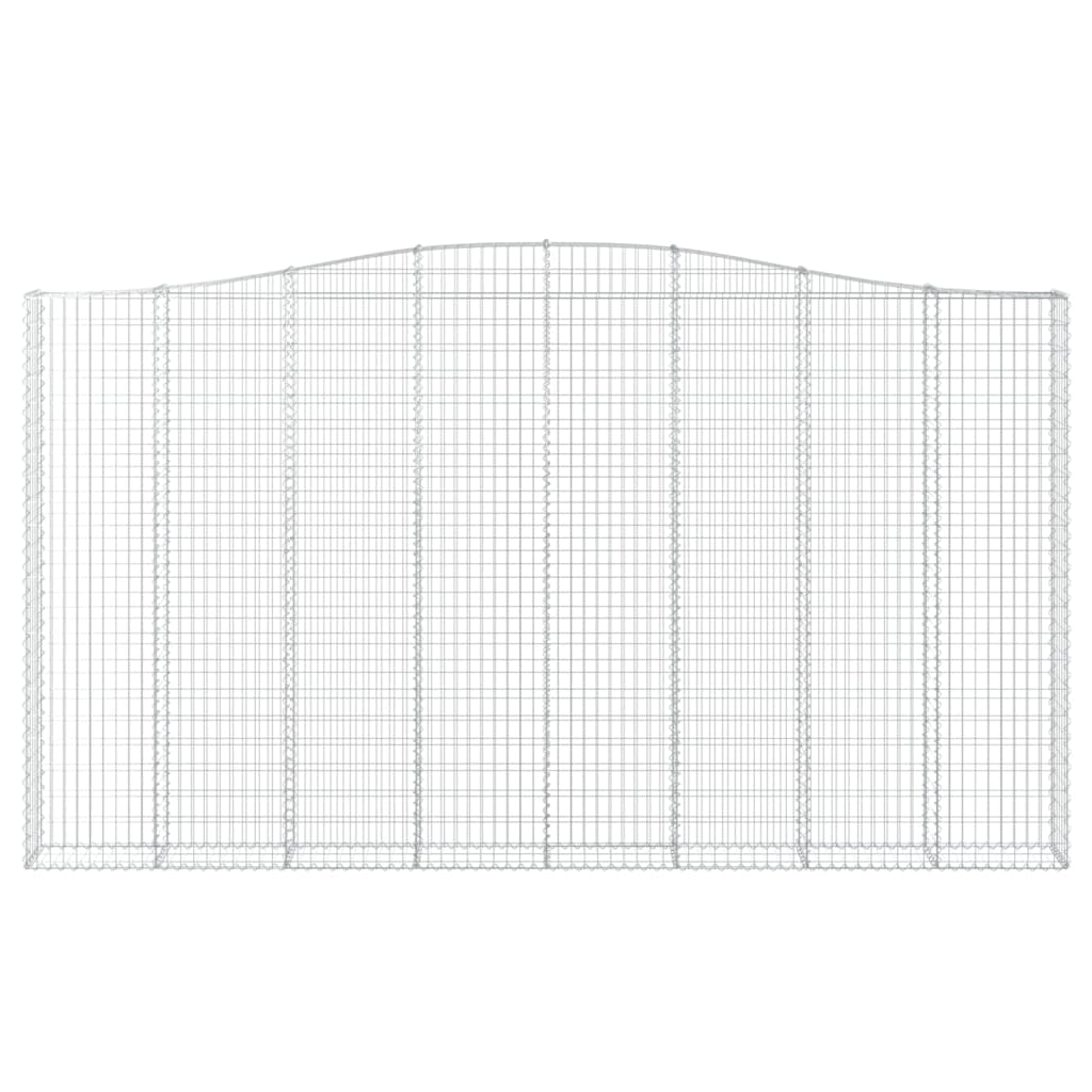 Coșuri gabion arcuite, 6 buc, 400x30x220/240cm, fier galvanizat GartenMobel Dekor
