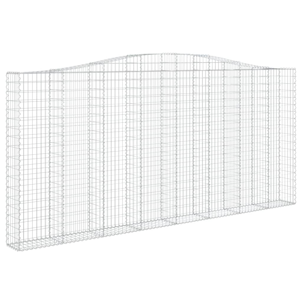 Coșuri gabion arcuite 2 buc, 400x30x180/200 cm, fier galvanizat GartenMobel Dekor