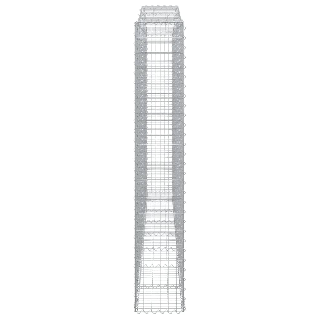 Coșuri gabion arcuite 2 buc, 400x30x180/200 cm, fier galvanizat GartenMobel Dekor