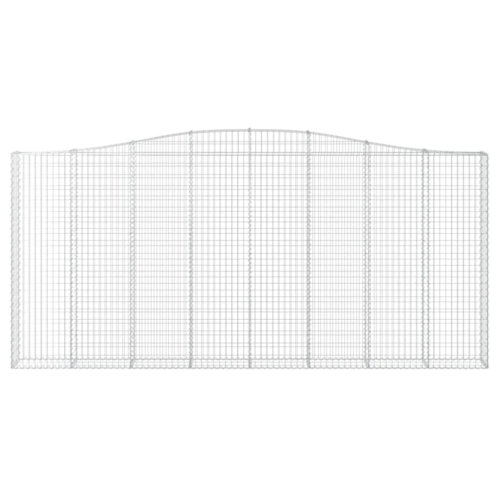 Coșuri gabion arcuite 2 buc, 400x30x180/200 cm, fier galvanizat GartenMobel Dekor