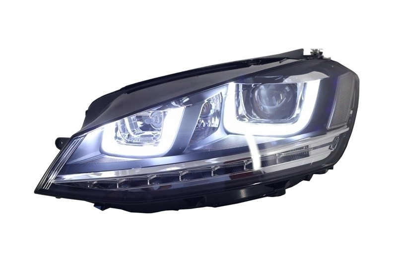 Faruri 3D LED VW Golf VII (2012-2017) R-Line LED Semnalizare Dinamica Performance AutoTuning