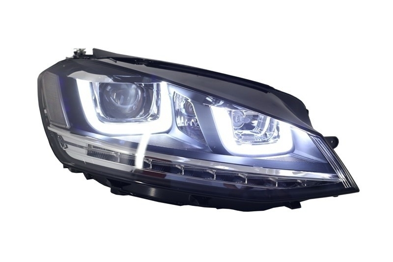 Faruri 3D LED VW Golf VII (2012-2017) R-Line LED Semnalizare Dinamica Performance AutoTuning