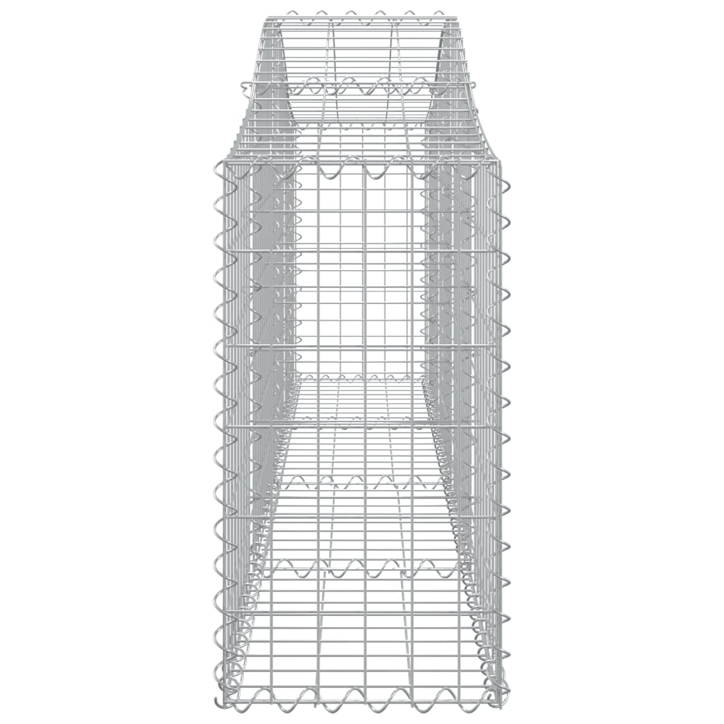 Coșuri gabion arcuite 10 buc, 200x30x60/80 cm, fier galvanizat GartenMobel Dekor