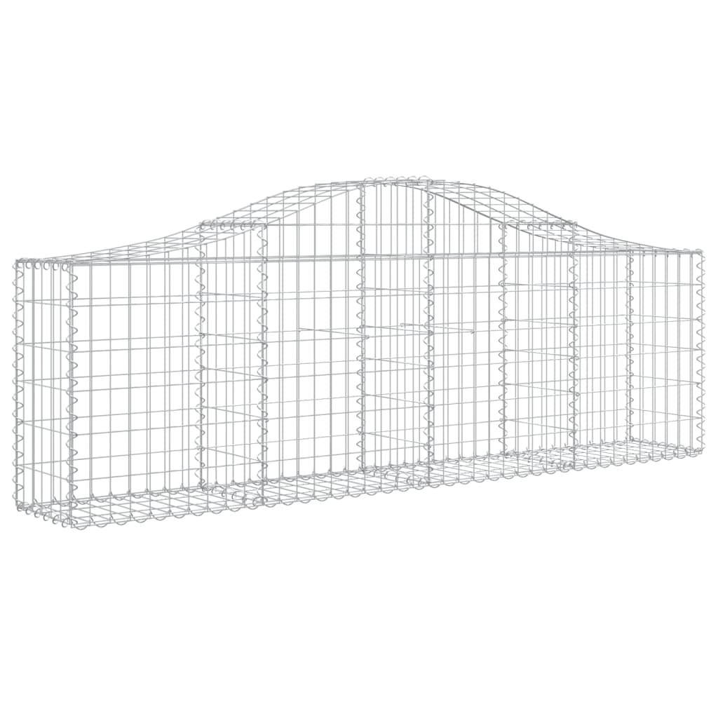 Coșuri gabion arcuite 10 buc, 200x30x60/80 cm, fier galvanizat GartenMobel Dekor