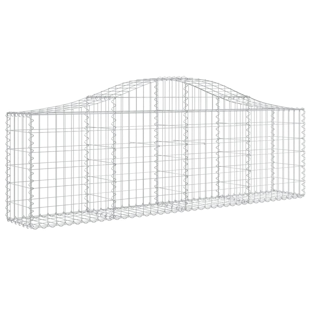 Coșuri gabion arcuite 15 buc, 200x30x60/80 cm, fier galvanizat GartenMobel Dekor