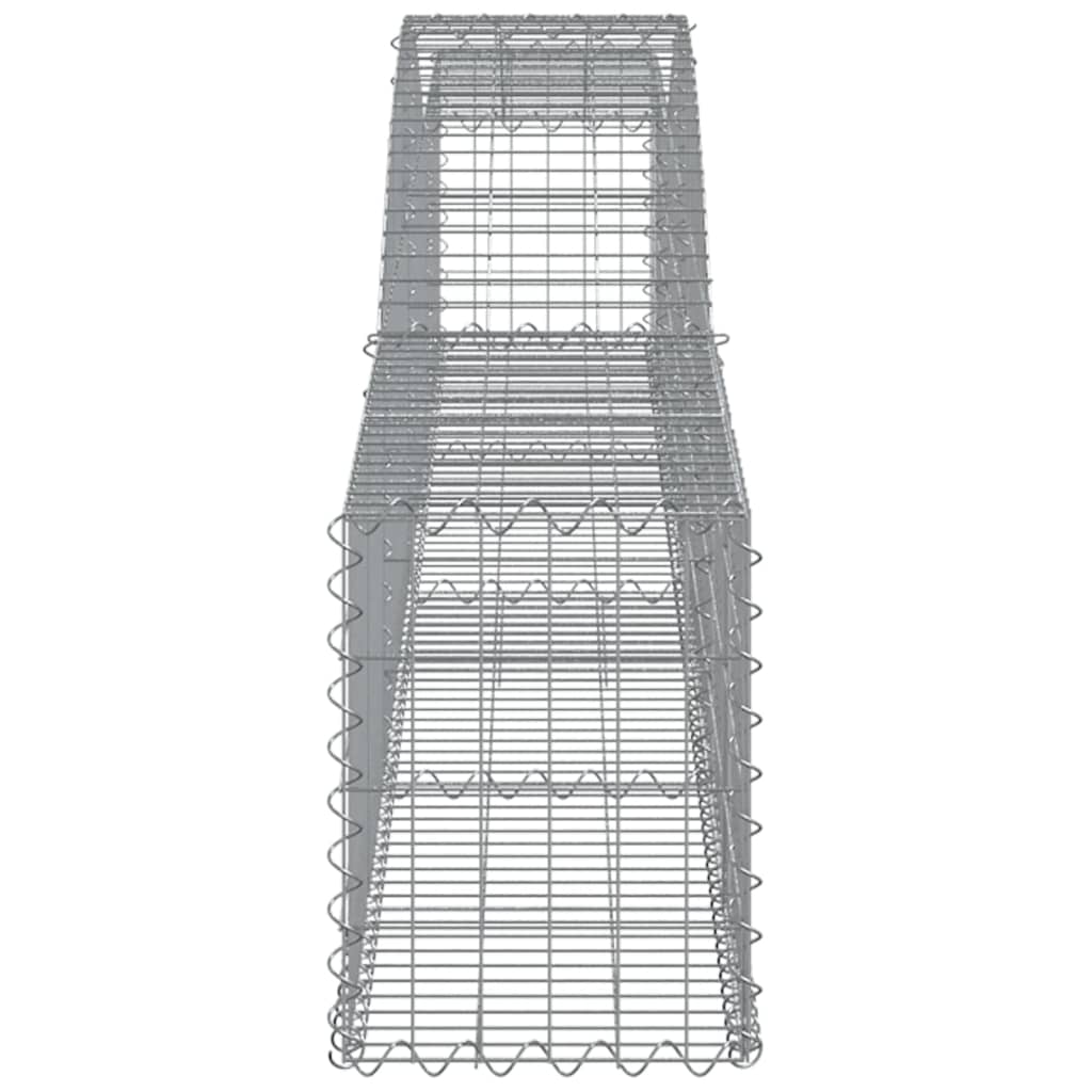 Coșuri gabion arcuite 15 buc, 400x30x40/60 cm, fier galvanizat GartenMobel Dekor
