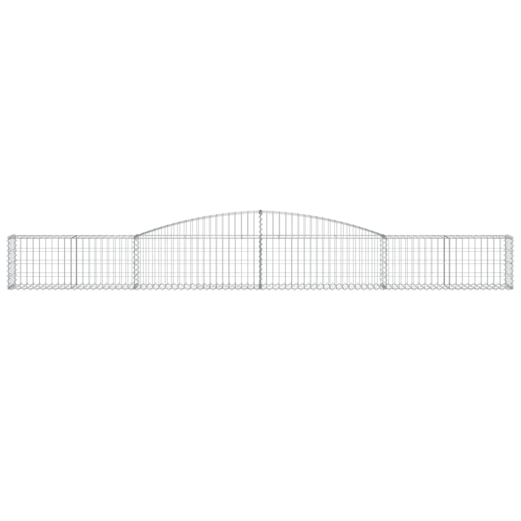 Coșuri gabion arcuite 15 buc, 400x30x40/60 cm, fier galvanizat GartenMobel Dekor