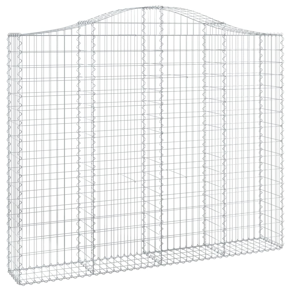 Coșuri gabion arcuite 2 buc, 200x30x160/180 cm, fier galvanizat GartenMobel Dekor