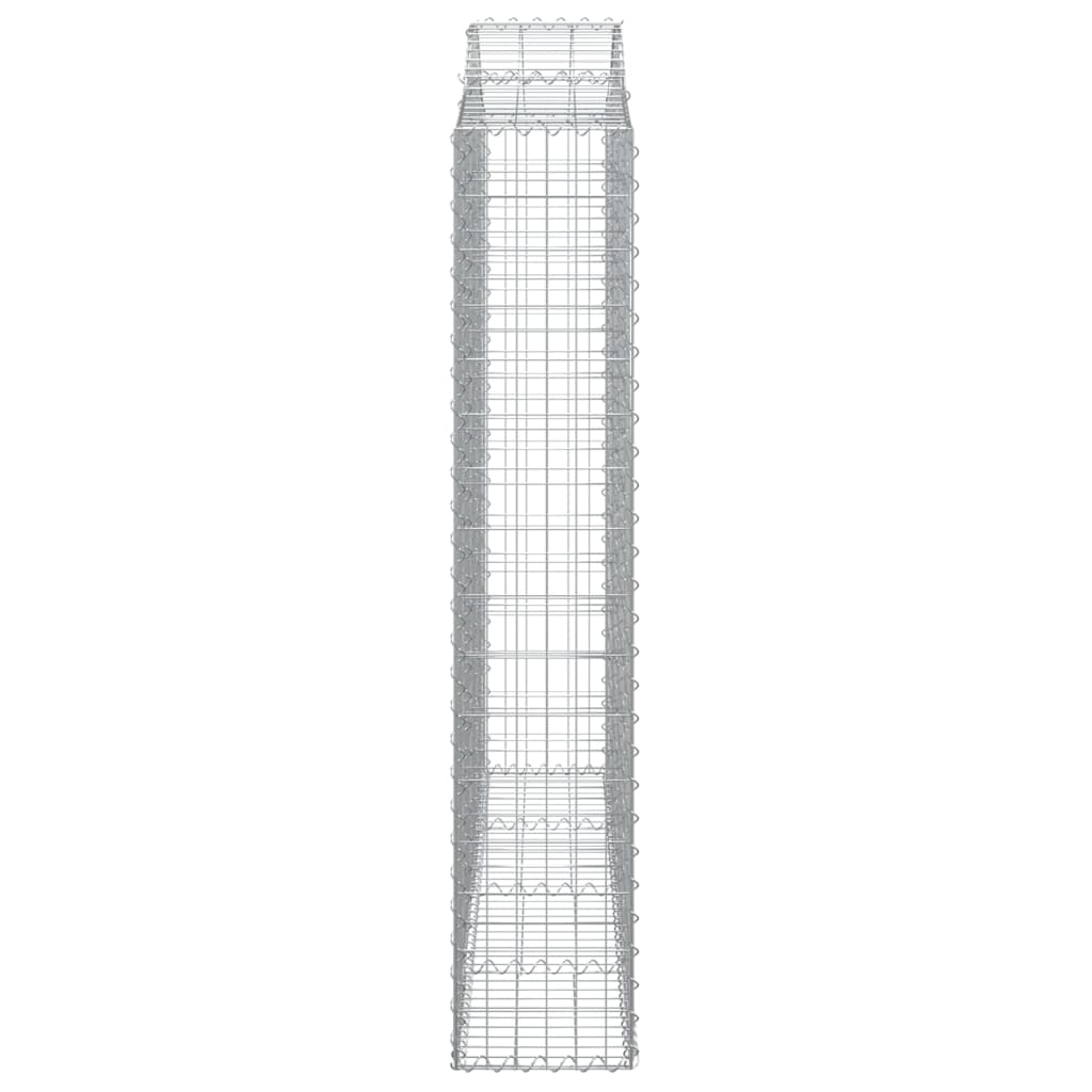 Coșuri gabion arcuite 3 buc, 200x30x160/180 cm, fier galvanizat GartenMobel Dekor