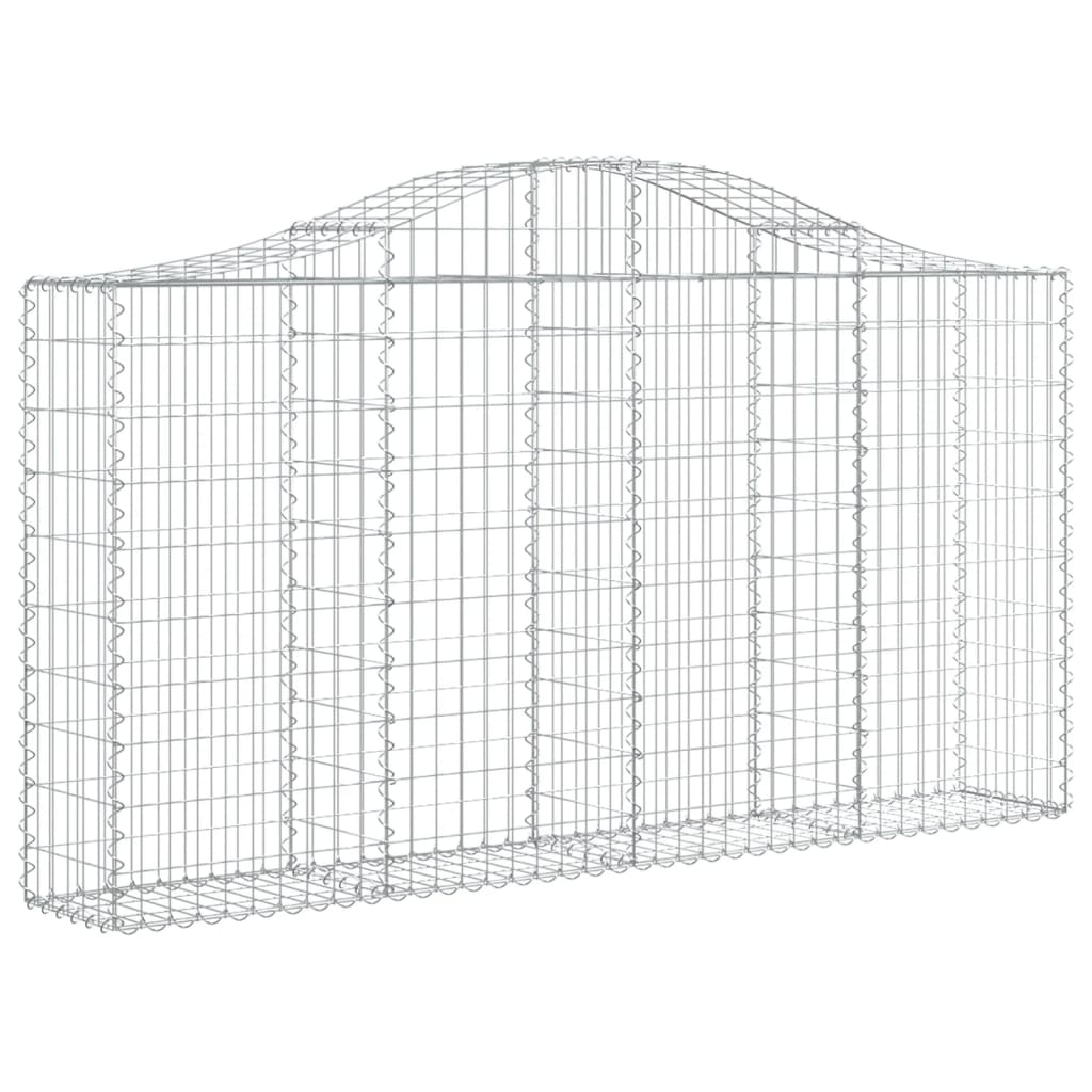 Coșuri gabion arcuite 40 buc, 200x30x100/120 cm fier galvanizat GartenMobel Dekor