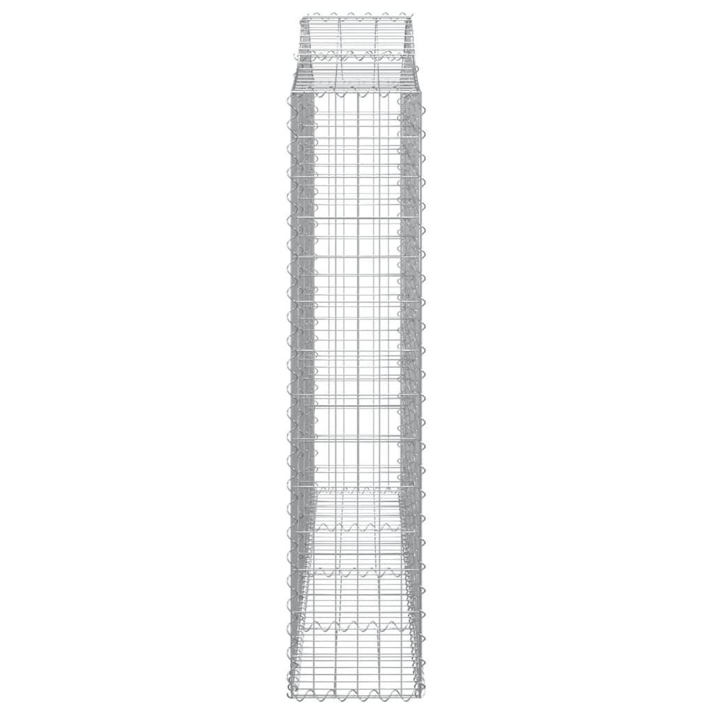Coșuri gabion arcuite 6 buc, 200x30x140/160cm, fier galvanizat GartenMobel Dekor