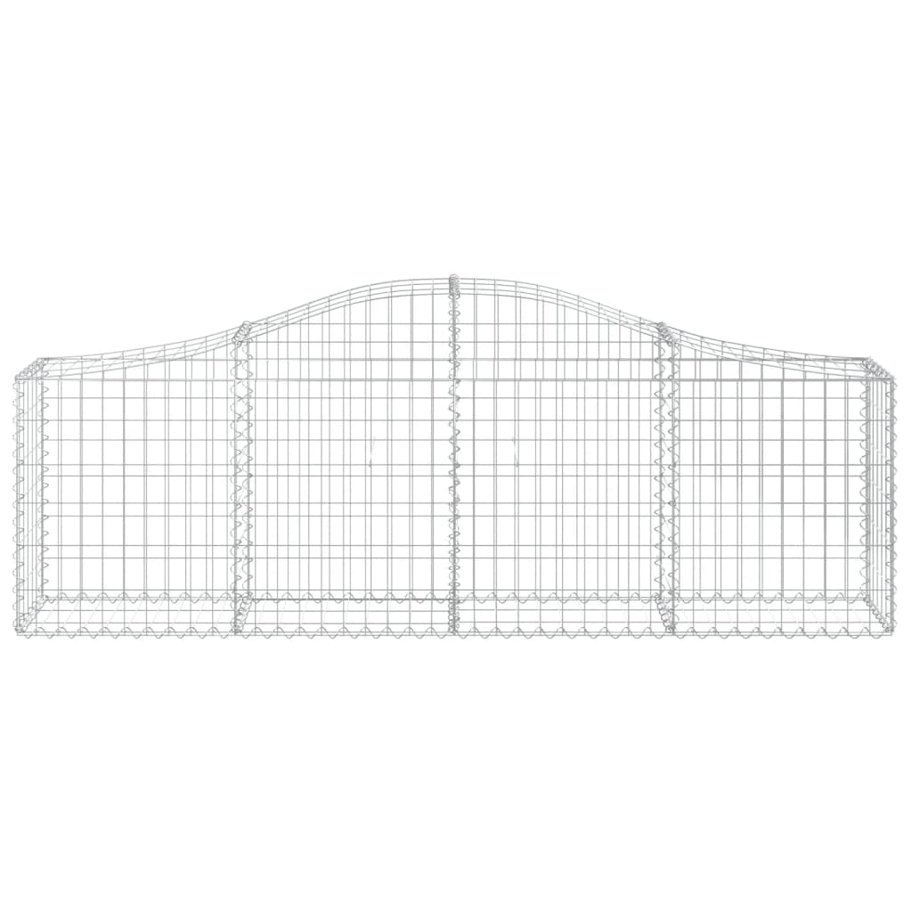 Coșuri gabion arcuite 8 buc, 200x30x60/80 cm, fier galvanizat GartenMobel Dekor