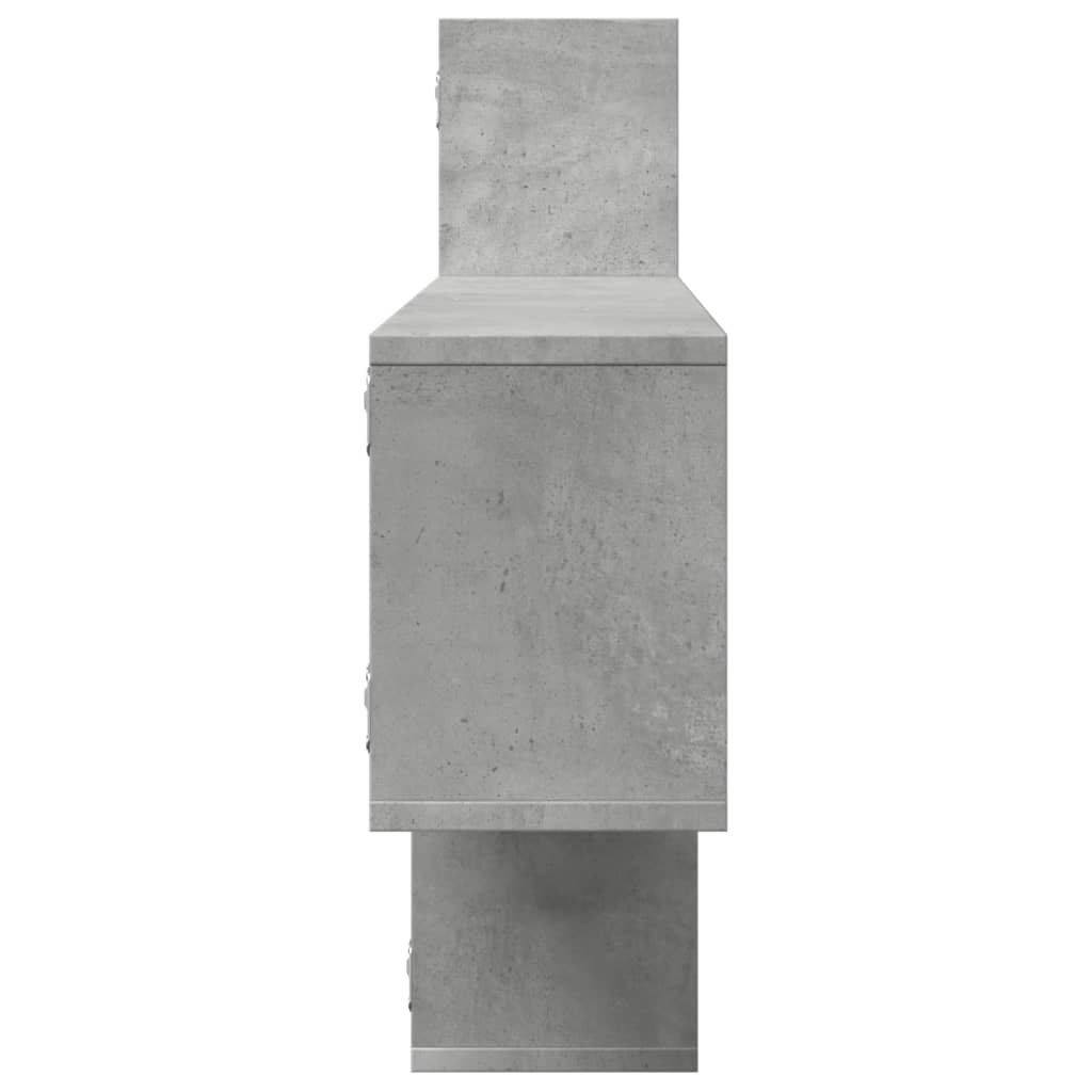 Raft de perete, gri beton, 167,5x18x68 cm, lemn prelucrat GartenMobel Dekor