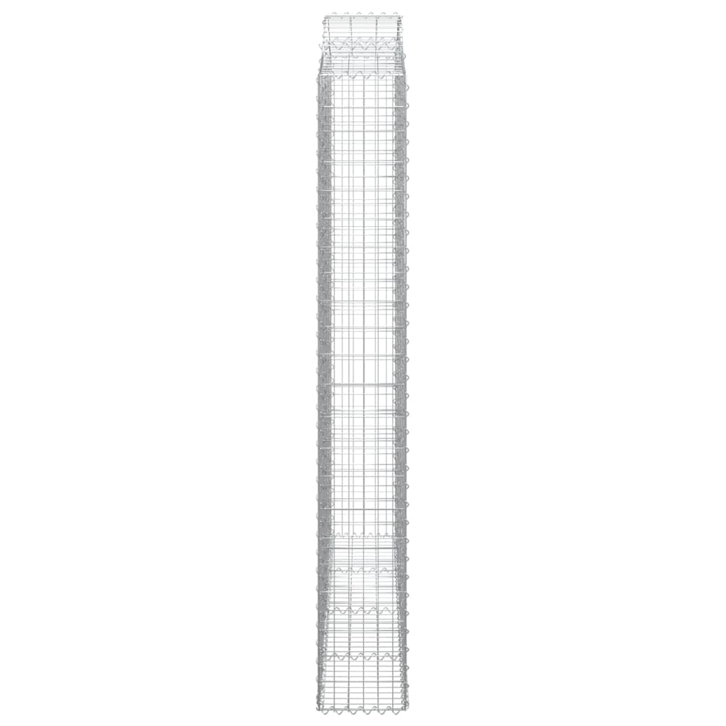 Coșuri gabion arcuite, 2 buc 200x30x220/240cm, fier galvanizat GartenMobel Dekor