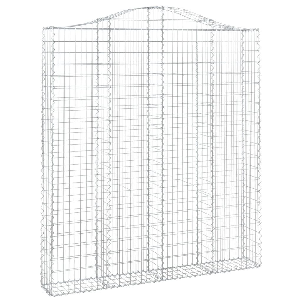 Coșuri gabion arcuite, 2 buc 200x30x220/240cm, fier galvanizat GartenMobel Dekor