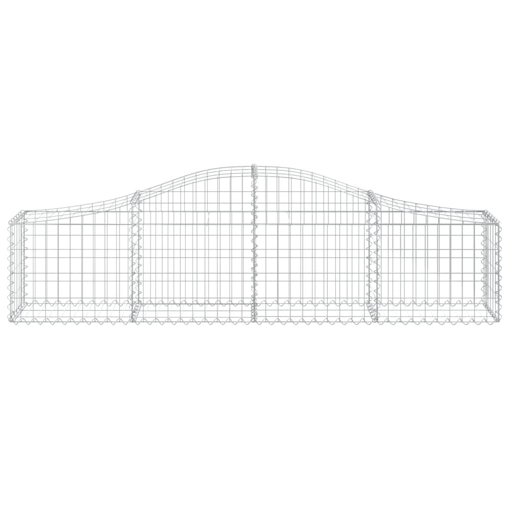 Coșuri gabion arcuite 10 buc, 200x30x40/60 cm, fier galvanizat GartenMobel Dekor