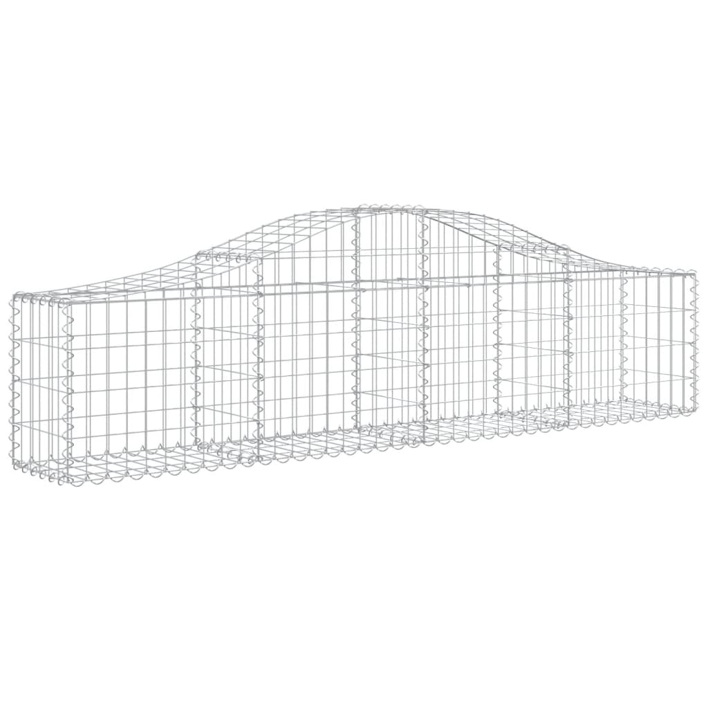 Coșuri gabion arcuite 11 buc, 200x30x40/60 cm, fier galvanizat GartenMobel Dekor