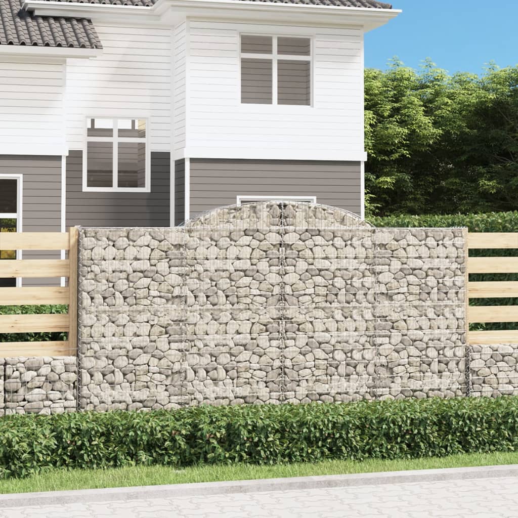 Coșuri gabion arcuite 5 buc. 300x30x160/180 cm fier galvanizat GartenMobel Dekor