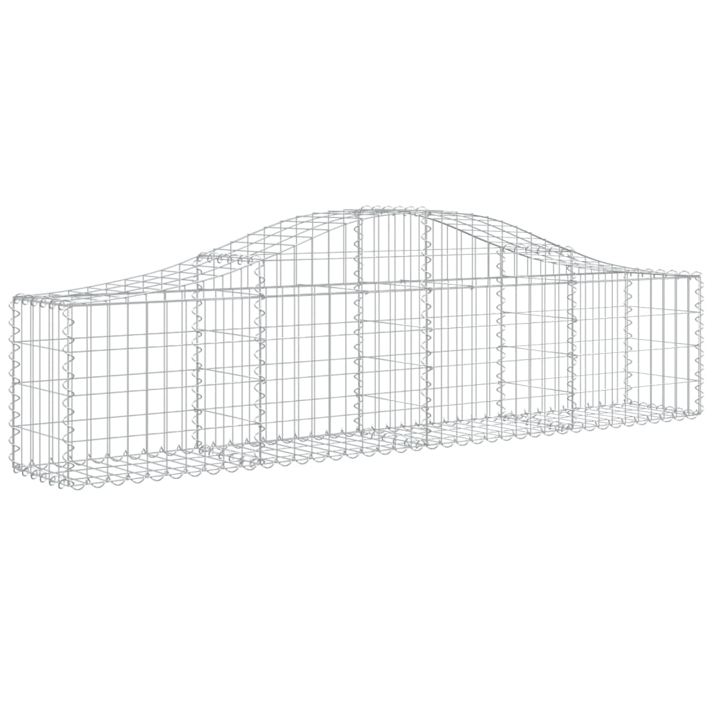Coșuri gabion arcuite 8 buc, 200x30x40/60 cm, fier galvanizat GartenMobel Dekor