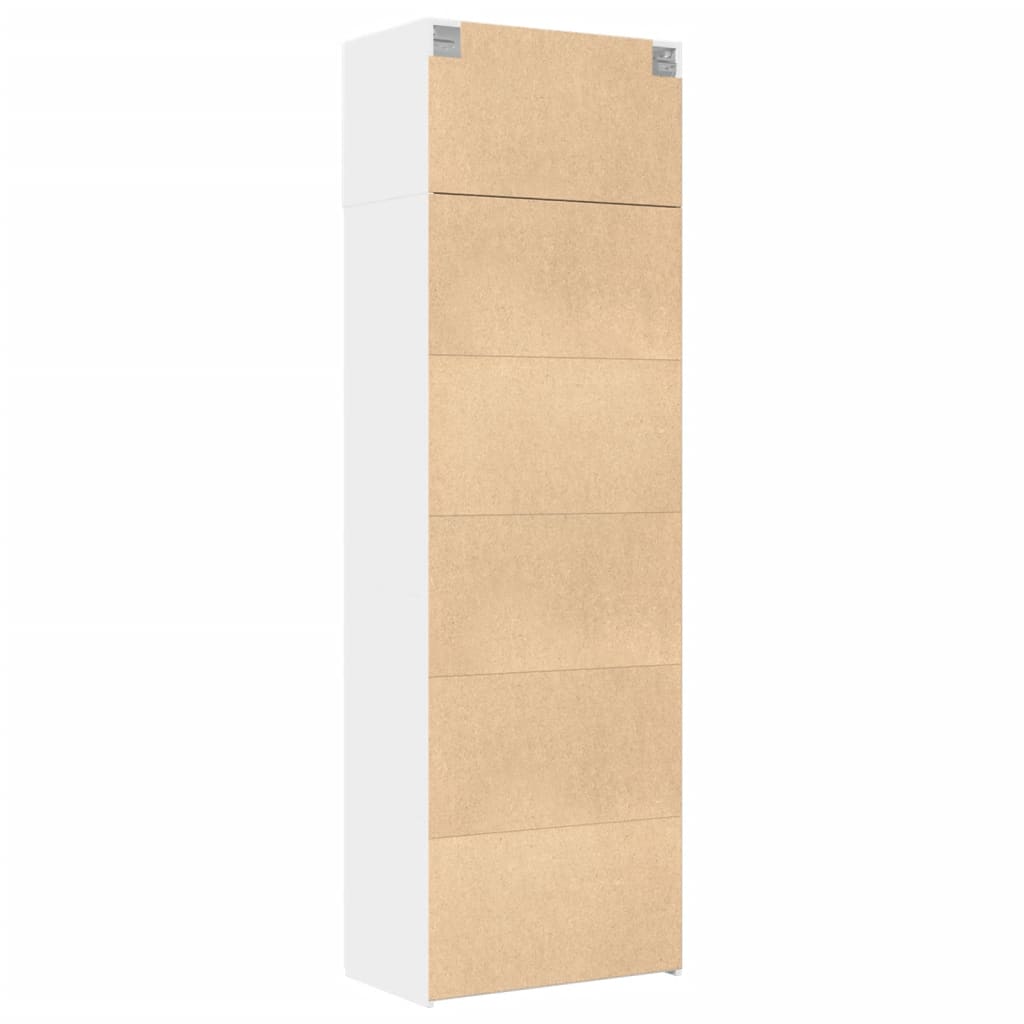 Dulap de depozitare, alb, 70x42,5x225 cm, lemn prelucrat GartenMobel Dekor