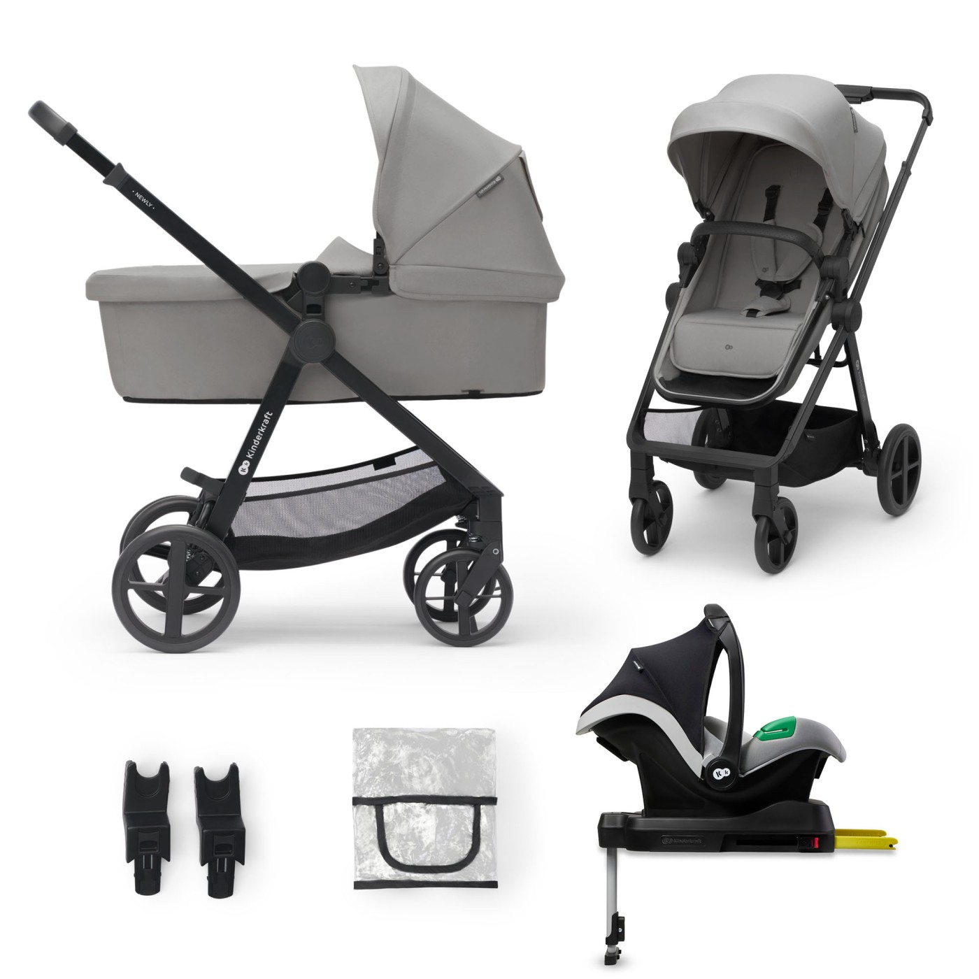 CARUCIOR KINDERKRAFT NEWLY, 4 IN 1, MOONLIGHT GREY SuperHeroes ToysZone