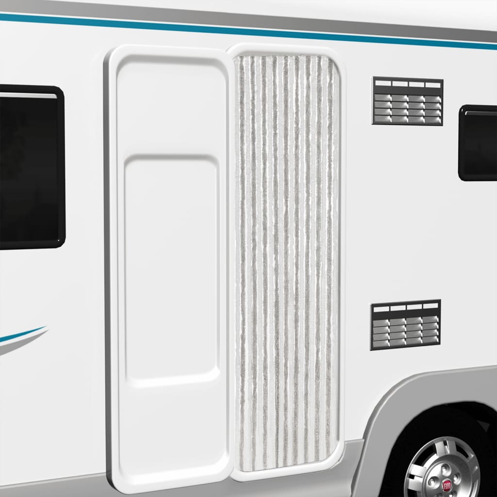 Perdea pentru insecte, gri deschis și alb, 56x185 cm, chenille GartenMobel Dekor