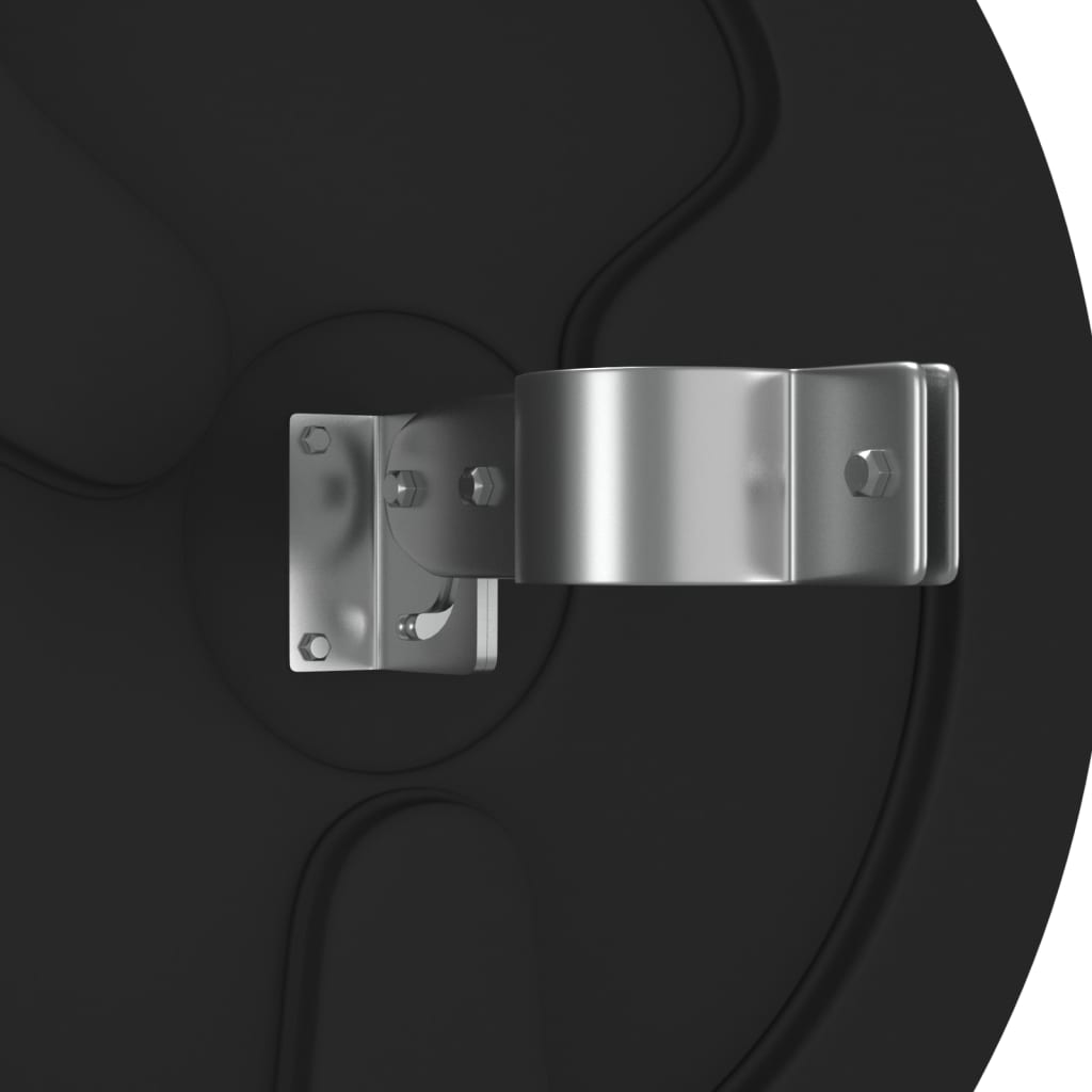 Oglindă de trafic convexă exterior, negru, Ø60 cm, policarbonat GartenMobel Dekor