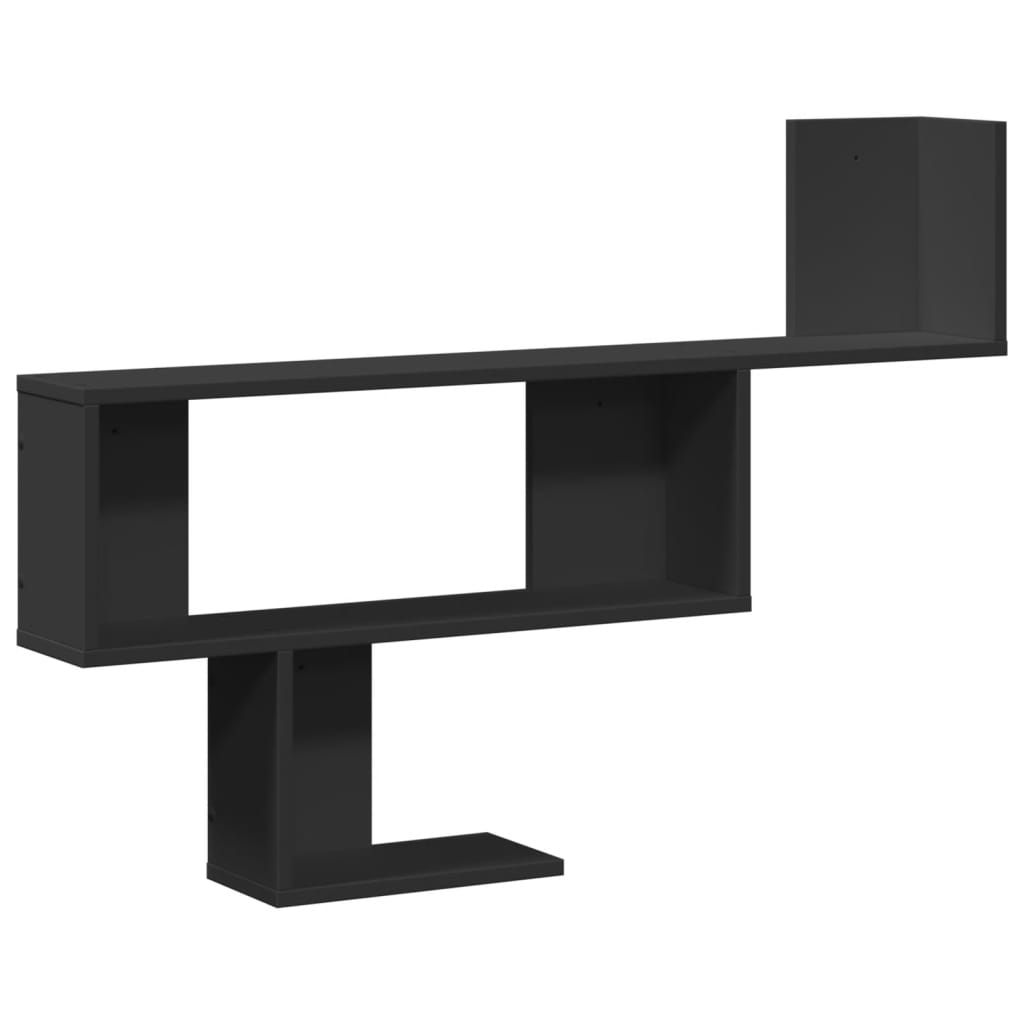 Raft de perete, negru, 100x15x70 cm, lemn prelucrat GartenMobel Dekor