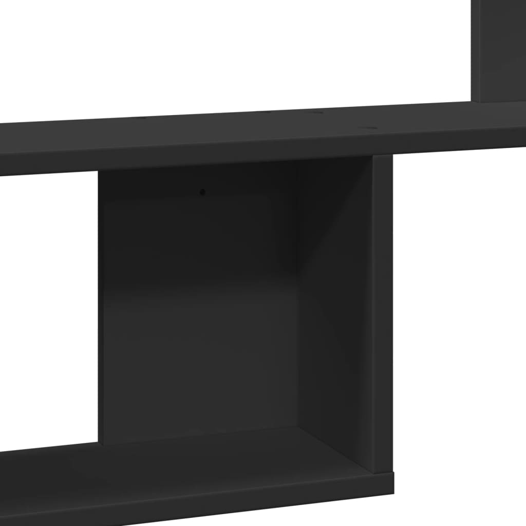 Raft de perete, negru, 100x15x70 cm, lemn prelucrat GartenMobel Dekor