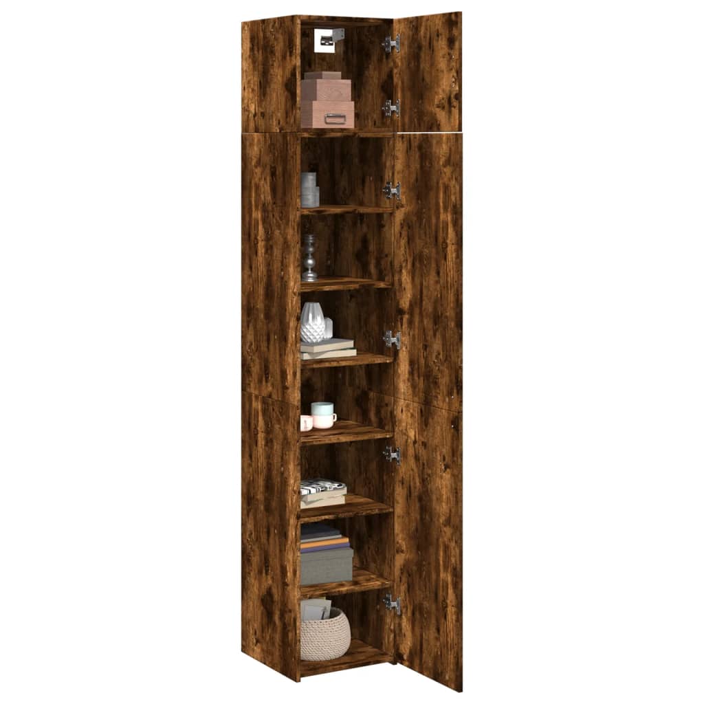 Dulap de depozitare slim, stejar fumuriu, 40x42,5x225 cm, lemn GartenMobel Dekor