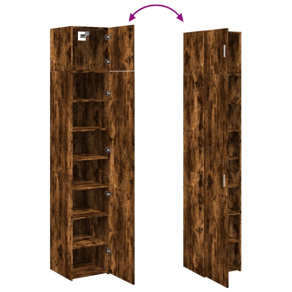 Dulap de depozitare slim, stejar fumuriu, 40x42,5x225 cm, lemn GartenMobel Dekor