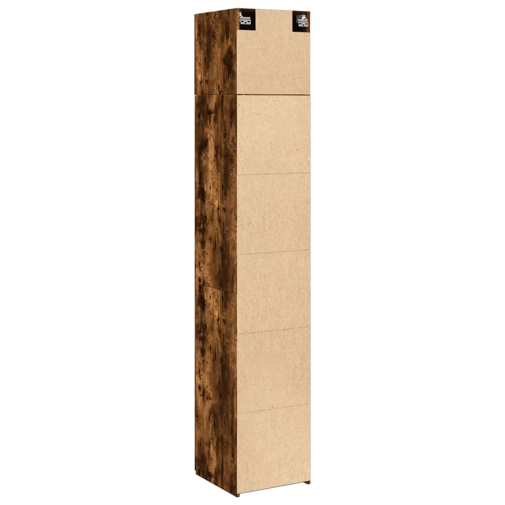 Dulap de depozitare slim, stejar fumuriu, 40x42,5x225 cm, lemn GartenMobel Dekor