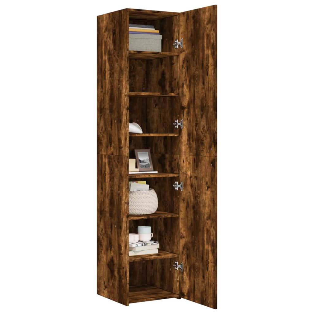 Dulap înalt, stejar fumuriu, 40x42,5x185 cm, lemn prelucrat GartenMobel Dekor