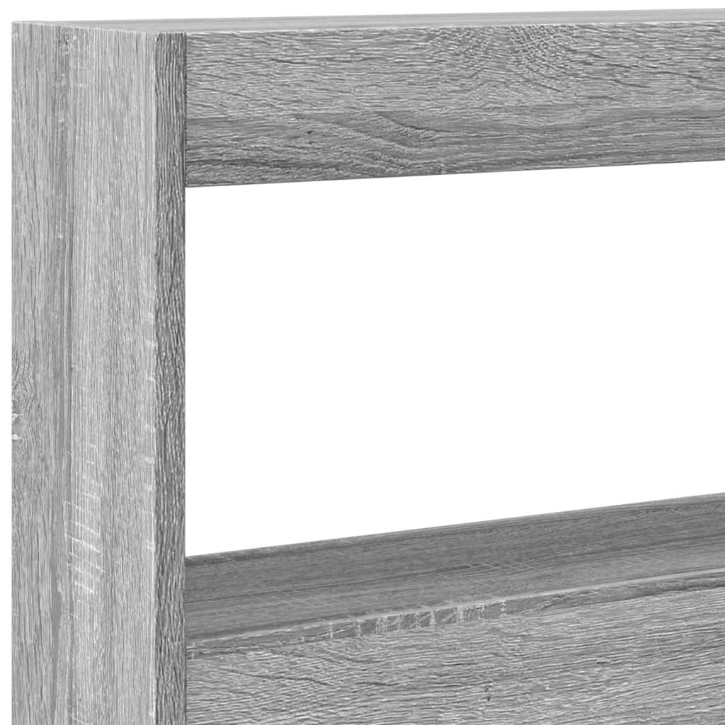 Tăblie de pat cu dulap și LED, gri sonoma, 180x17x102 cm GartenMobel Dekor