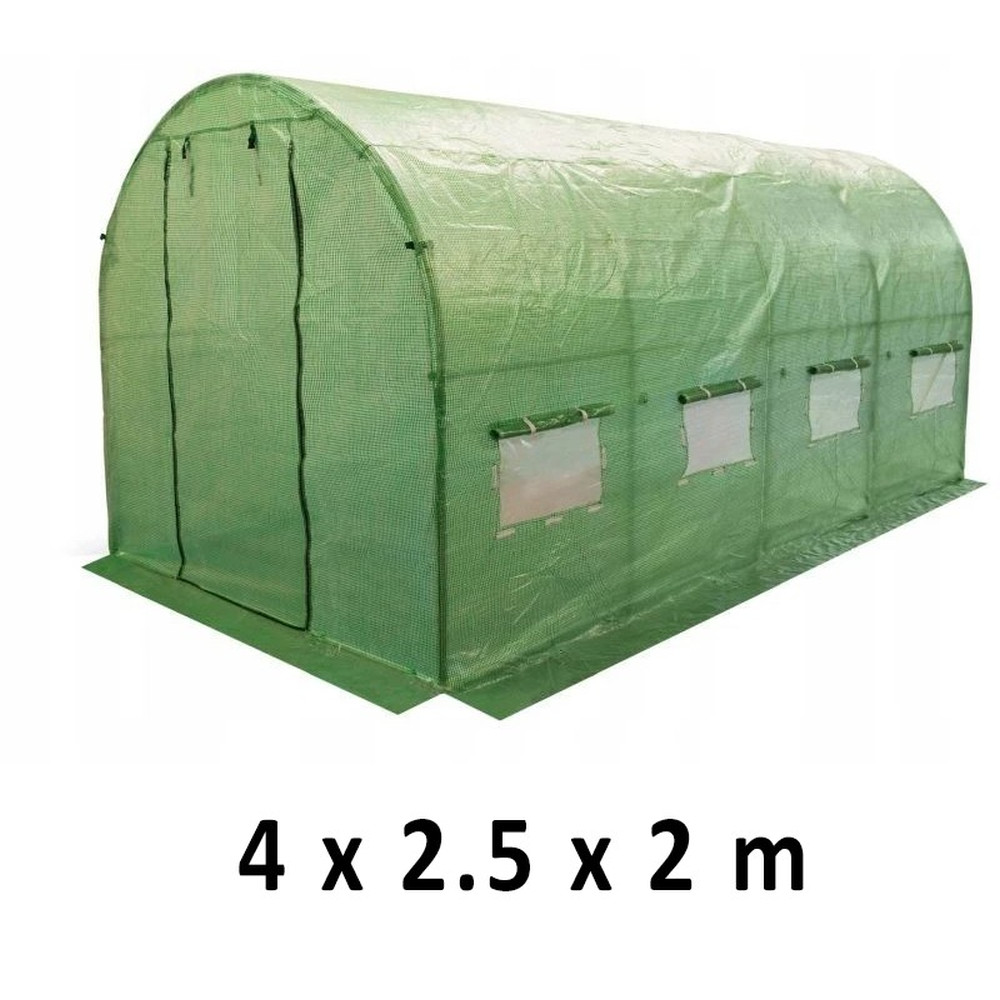 Solar Gradina 10 mp tip Sera pentru Legume, Dimensiuni 4x2.5x2 m, Folie Verde 140g/mp, Filtru UV4