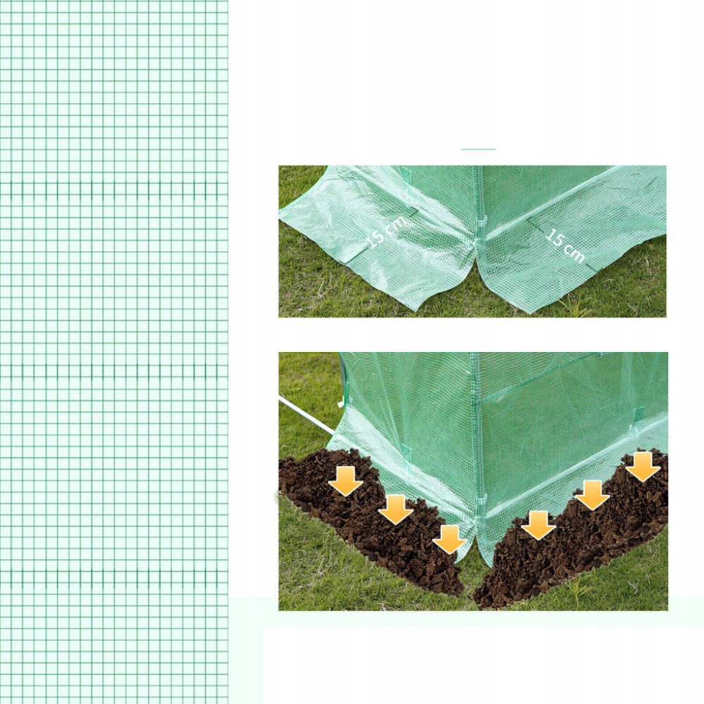 Solar Gradina 10 mp tip Sera pentru Legume, Dimensiuni 4x2.5x2 m, Folie Verde 140g/mp, Filtru UV4