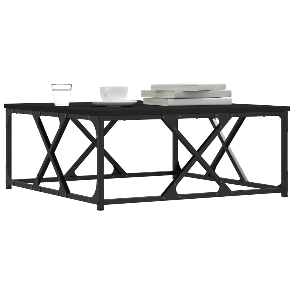 Masă de cafea, negru, 70x70x30 cm, lemn prelucrat GartenMobel Dekor