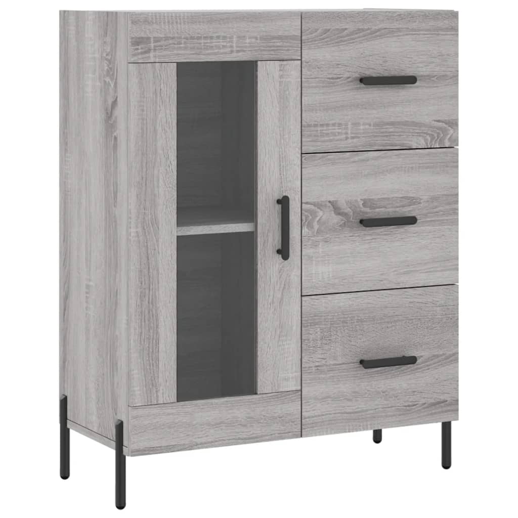 Dulap înalt, gri sonoma, 69,5x34x180 cm, lemn compozit GartenMobel Dekor