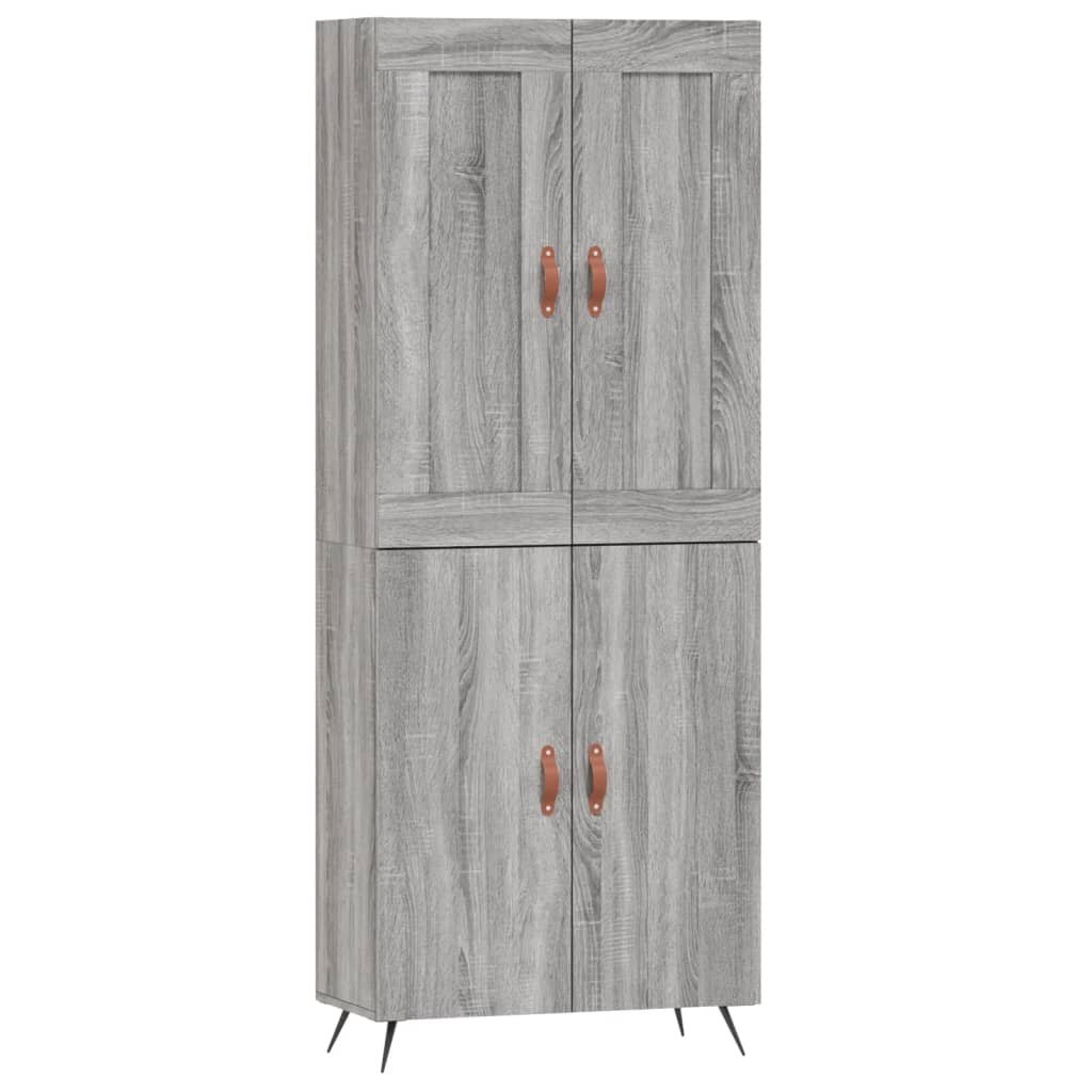 Dulap înalt, gri sonoma, 69,5x34x180 cm, lemn compozit GartenMobel Dekor