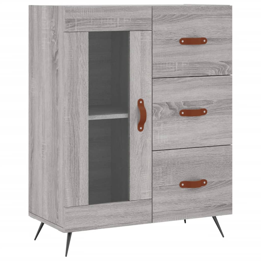 Dulap înalt, gri sonoma, 69,5x34x180 cm, lemn compozit GartenMobel Dekor