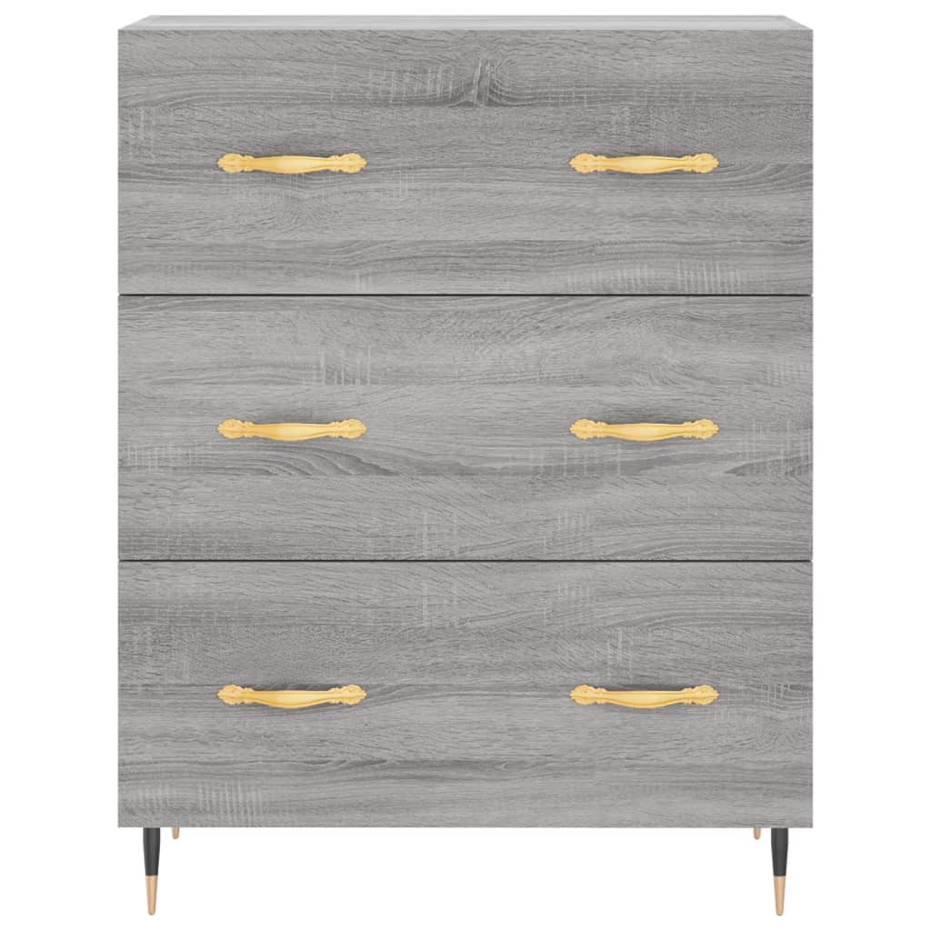 Dulap înalt, gri sonoma, 69,5x34x180 cm, lemn compozit GartenMobel Dekor