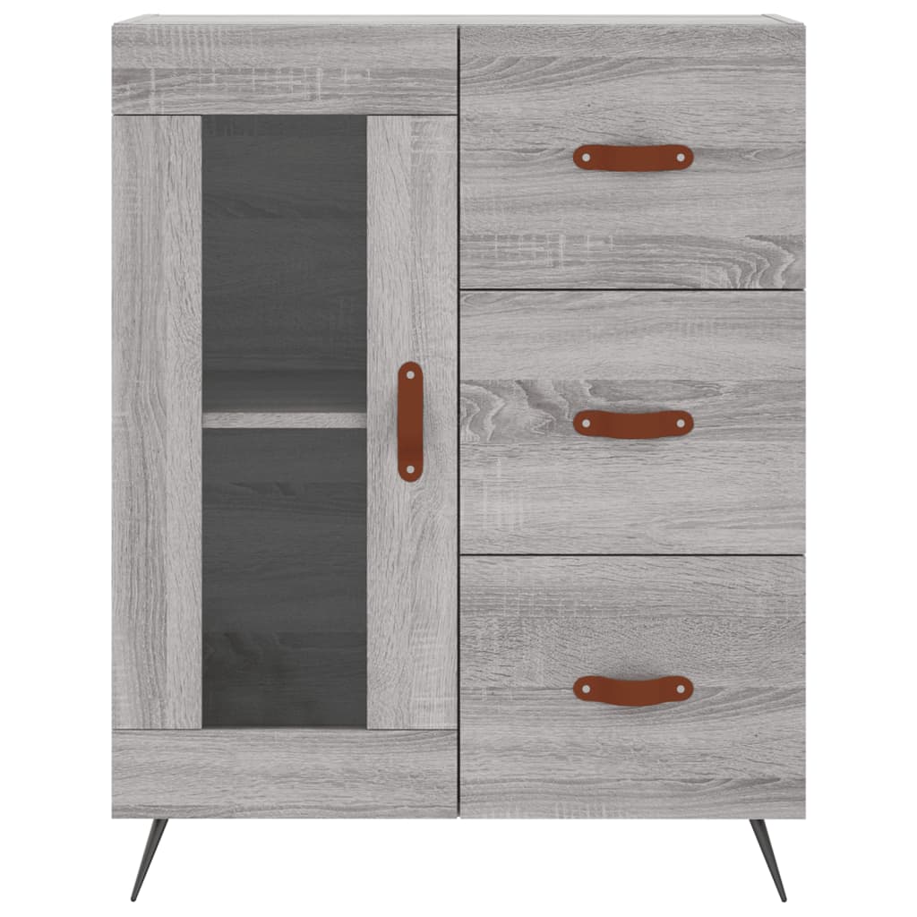 Dulap înalt, gri sonoma, 69,5x34x180 cm, lemn compozit GartenMobel Dekor