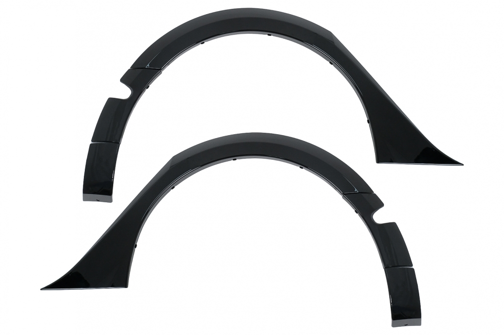 Pachet Exterior Complet de Extensii Tesla Model 3 (2017-2022) Prelungire Bara Fata cu Difuzor de aer si Eleron Negru Lucios Performance AutoTuning