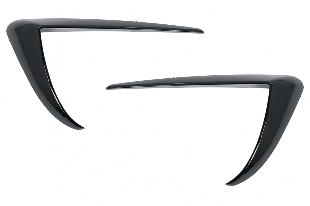 Pachet Exterior Complet de Extensii Tesla Model 3 (2017-2022) Prelungire Bara Fata cu Difuzor de aer si Eleron Negru Lucios Performance AutoTuning