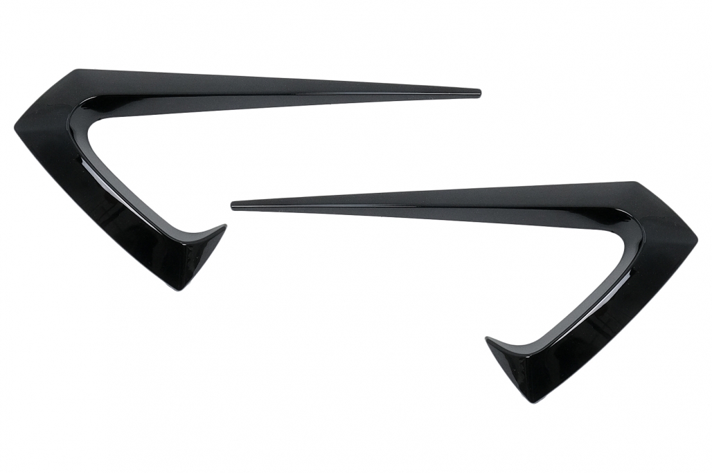 Pachet Exterior Complet de Extensii Tesla Model 3 (2017-2022) Prelungire Bara Fata cu Difuzor de aer si Eleron Negru Lucios Performance AutoTuning