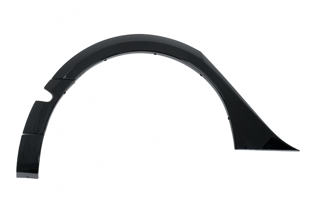 Pachet Exterior Complet de Extensii Tesla Model 3 (2017-2022) Prelungire Bara Fata cu Difuzor de aer si Eleron Negru Lucios Performance AutoTuning